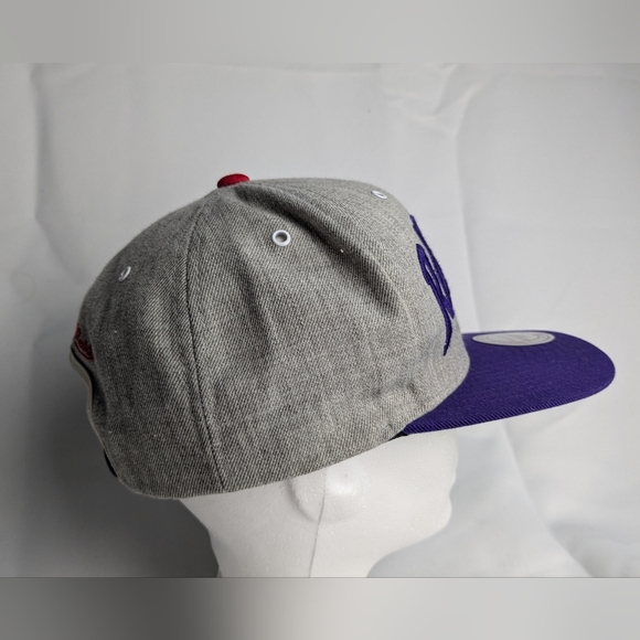MITCHELL & NESS Toronto Raptors Basketball Cap One Size Gray And Purple - Picture 5 of 8